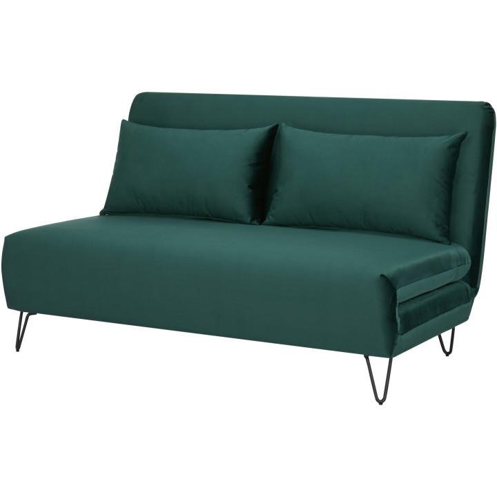 Sofa Zenia Velvet Zielony Tap.189/czarny Signal