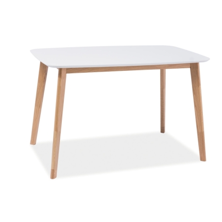 Mosso I table white/oak 120x75 Signal