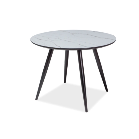 Table Ideal Marble effect/black frame 100x100 Signal