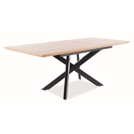 Capitol oak/black frame table 160(200)x90 Signal