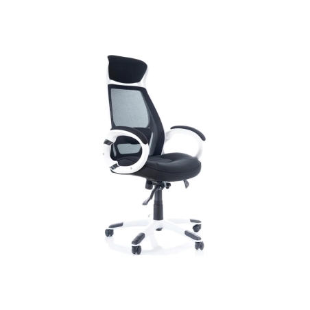 Swivel armchair Q-409 black/white Signal