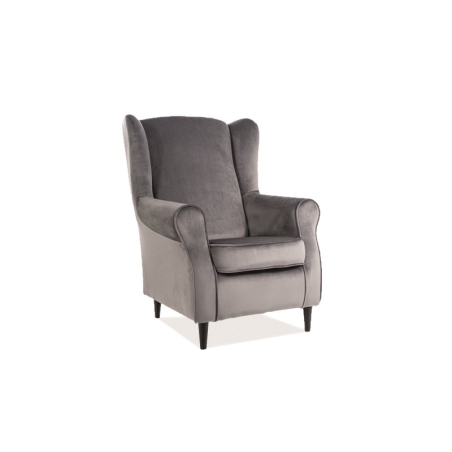 Baron Velvet Grey Bluvel 14 armchair Signal