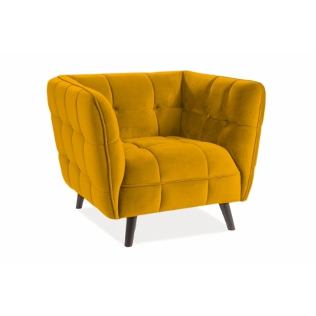 Castello 1 Velvet Curry Bluvel armchair 68 Signal