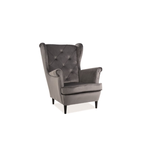 Lady Velvet armchair Grey Bluvel 14 Signal