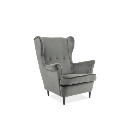 Lord Velvet armchair Grey Bluvel 14 Signal