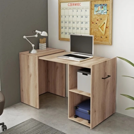 Smart pull-out desk natural oak Helvetia Wieruszów