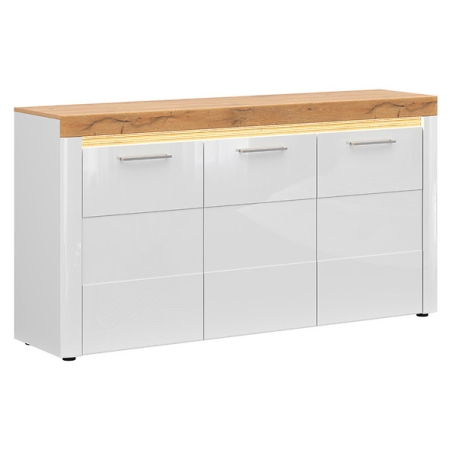 Horton 3D chest of drawers Black Red White