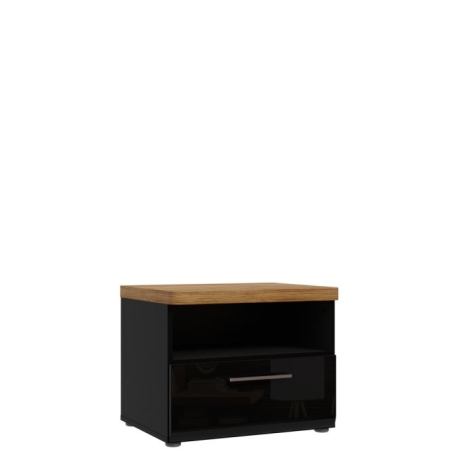 Tuluza Black Forte bedside cabinet