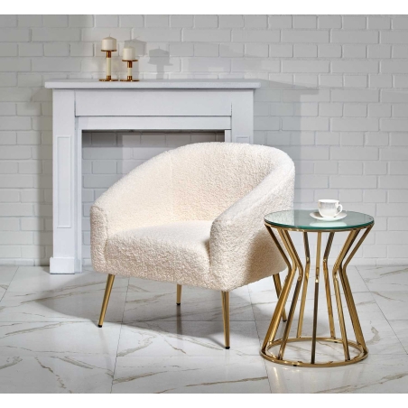 Grifon armchair in bouclé fabric Halmar