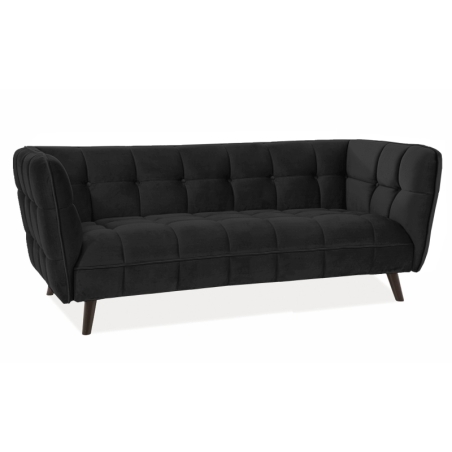 Sofa Castello 3 Velvet black Bluvel 19 Signal