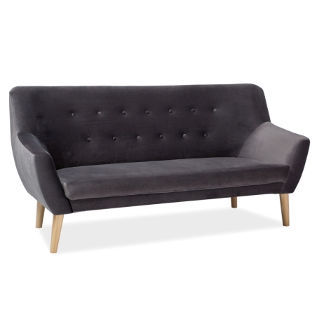 Sofa Nordic 3 Velvet grey upholstery Bluvel 14 Signal