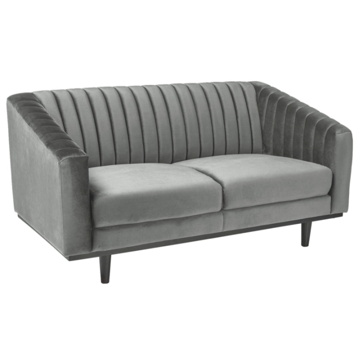 Sofa  Asprey 2 Velvet szary Bluvel 14 Signal