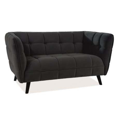 Sofa Castello 2 Velvet black Bluvel 19 Signal