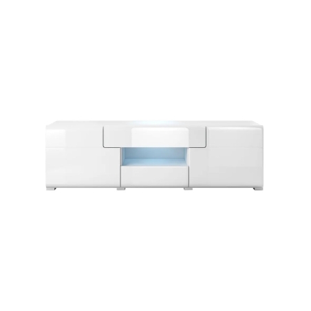 TV chest Toledo Type 41 White Laminate / White gloss Helvetia Wieruszów
