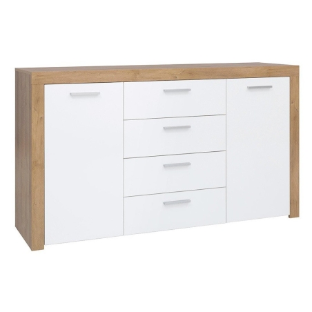 Balder chest of drawers Black Red White