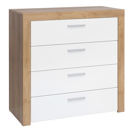 Balder chest of drawers Black Red White