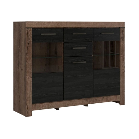 Balin chest of drawers Black Red White