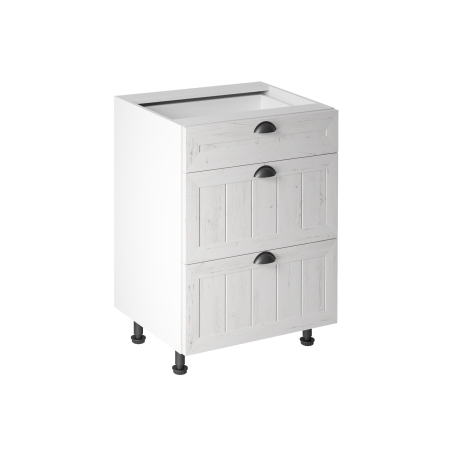 Base cabinet D60S3 with three drawers Provence Gala Furniture