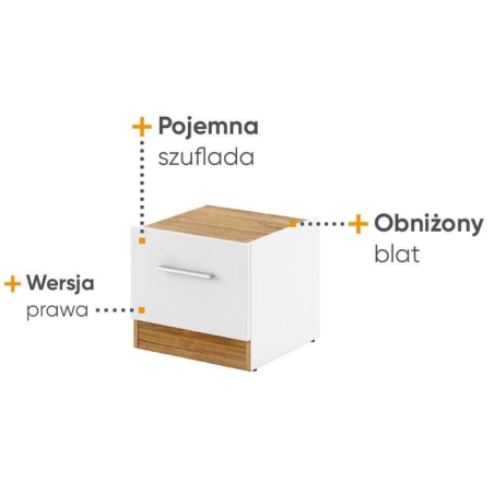 Stolik nocny Dentro DT-03P Lenart