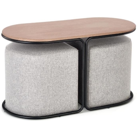 Bench with poufs Pampa Halmar