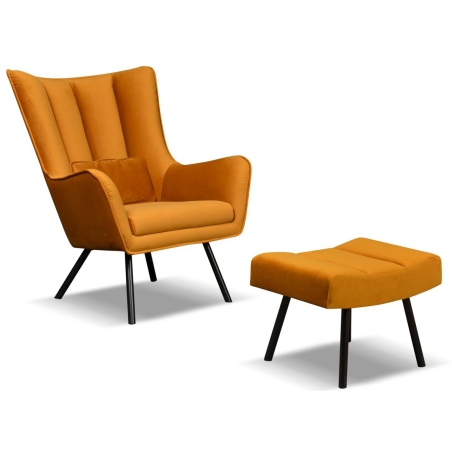 Armchair with metal legs Reno Meblosoft
