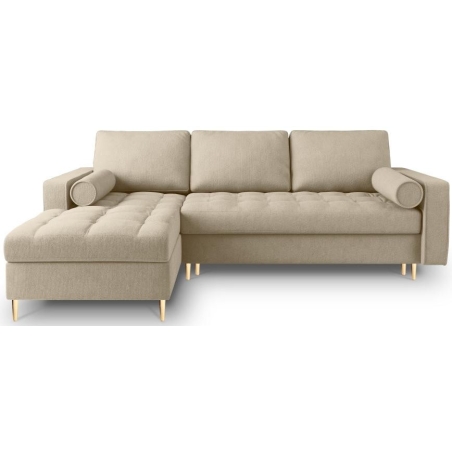 Corner sofa with sleeping function Santo textured fabric Milo Casa
