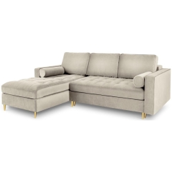 Corner side: Left Kolor tapicerki: shades of beige Velour colours: Beige 