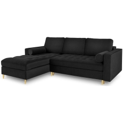 Corner side: Left Kolor tapicerki: shades of black Velour colours: Black 