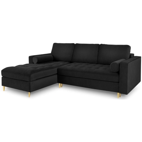 Corner sofa with sleeping function Santo velour fabric Milo Casa
