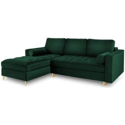 Corner side: Left Kolor tapicerki: shades of green Velour colours: Bottle Green 