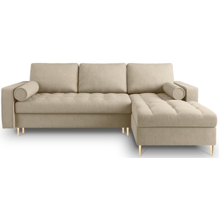Corner sofa with sleeping function Santo textured fabric Milo Casa