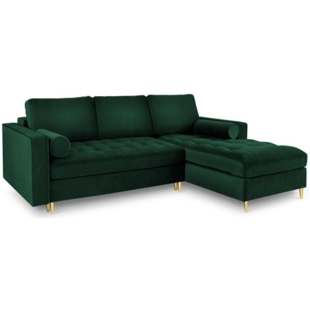 Corner sofa with sleeping function Santo velour fabric Milo Casa