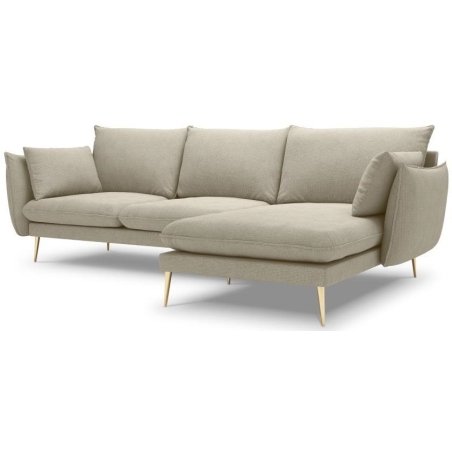 Corner side - Rights, colour - shades of beige, Milo Casa structure - Beige Pos08, Colours of the Milo Casa feet - Gold