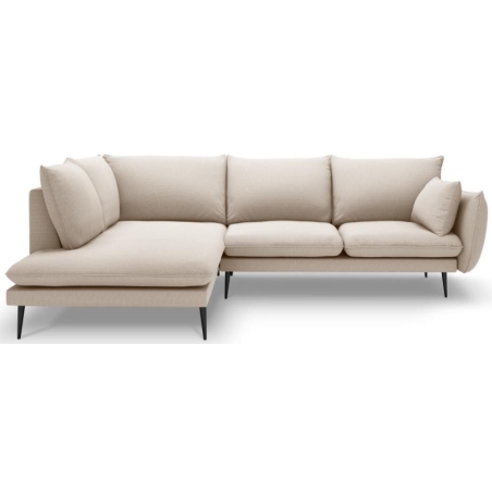 Corner side - Left, colour - shades of beige, Milo Casa structure - Beige Bjo24, Colours of the Milo Casa feet - Black