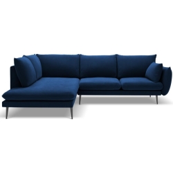 Corner side: Left Kolor tapicerki: navy blue Colours of the Milo Casa feet: Black Aksamite: Royal Blue Blu86 