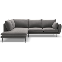 Corner side: Left Kolor tapicerki: shades of grey Colours of the Milo Casa feet: Black Aksamite: Light Grey Blu13 