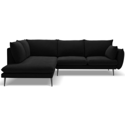 Corner side: Left Kolor tapicerki: shades of black Colours of the Milo Casa feet: Black Aksamite: Black Blu19 