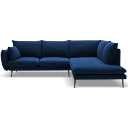 Corner side: Rights Kolor tapicerki: navy blue Colours of the Milo Casa feet: Black Aksamite: Royal Blue Blu86 