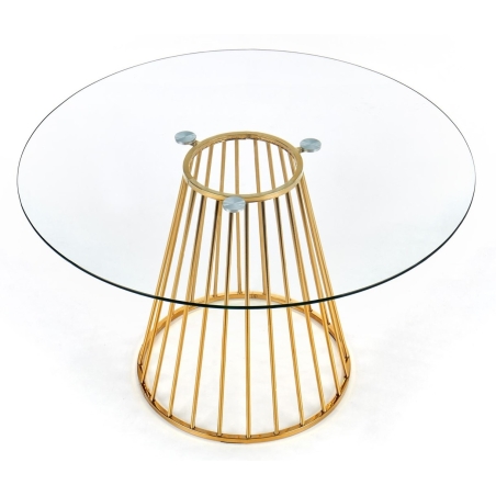 Liverpool round table transparent/gold Halmar