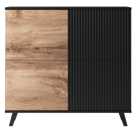 Random KM-2 Oak Wotan/Black Halmar chest of drawers