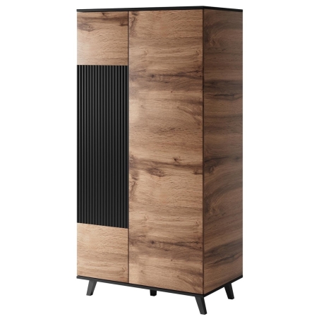 Wardrobe Random S-1 Oak Wotan/Black Halmar