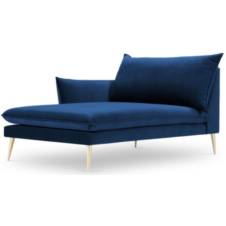 Kolor tapicerki: niebieski i granaty Kolorystyka nóżek Milo Casa: Złote Aksamit: Królewski Niebieski Blu86 