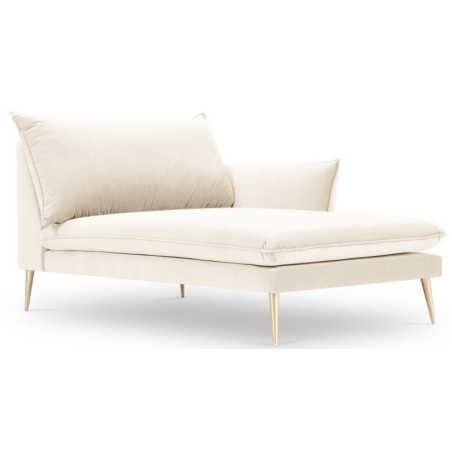 Strona narożnika - Prawa, kolor - odcienie beżu, Kolorystyka nóżek Milo Casa - Złote, Milo Casa kolorystyka Aksamit - Jasny Beżowy Blu22