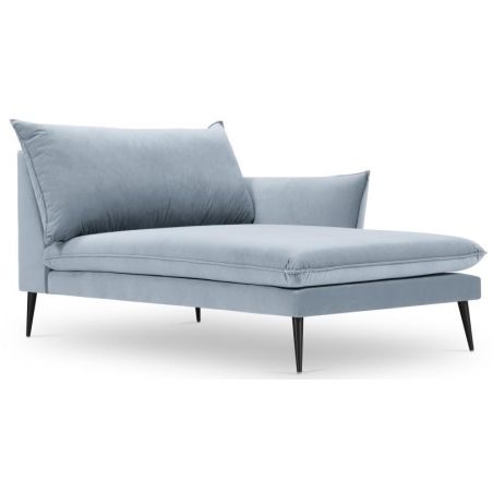 Kolor tapicerki: niebieski i granaty Kolorystyka nóżek Milo Casa: Czarne Aksamit: Jasny Niebieski Blu06 