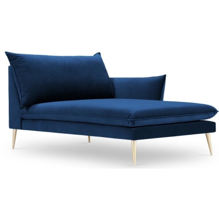 Kolor tapicerki: niebieski i granaty Kolorystyka nóżek Milo Casa: Złote Aksamit: Królewski Niebieski Blu86 