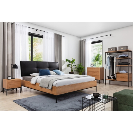 Loft bed Caramel 160x200 without container New Elegance (upholstered furniture)