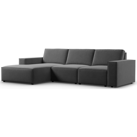 Carlo 4-seater corner sofa in Milo Casa velvet fabric