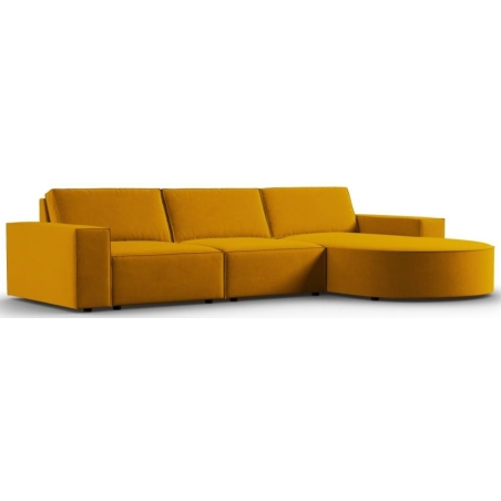 Carlo rounded 4-seater corner sofa in Milo Casa velvet fabric