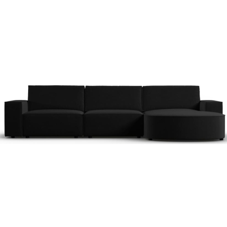 Carlo rounded 4-seater corner sofa in Milo Casa velvet fabric