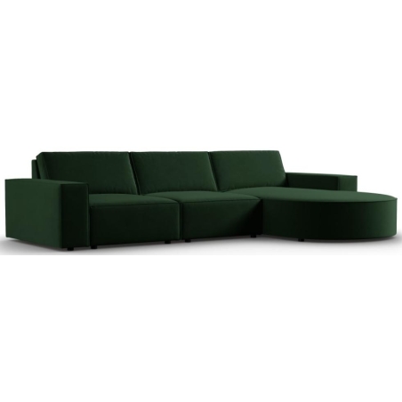 Carlo rounded 4-seater corner sofa in Milo Casa velvet fabric